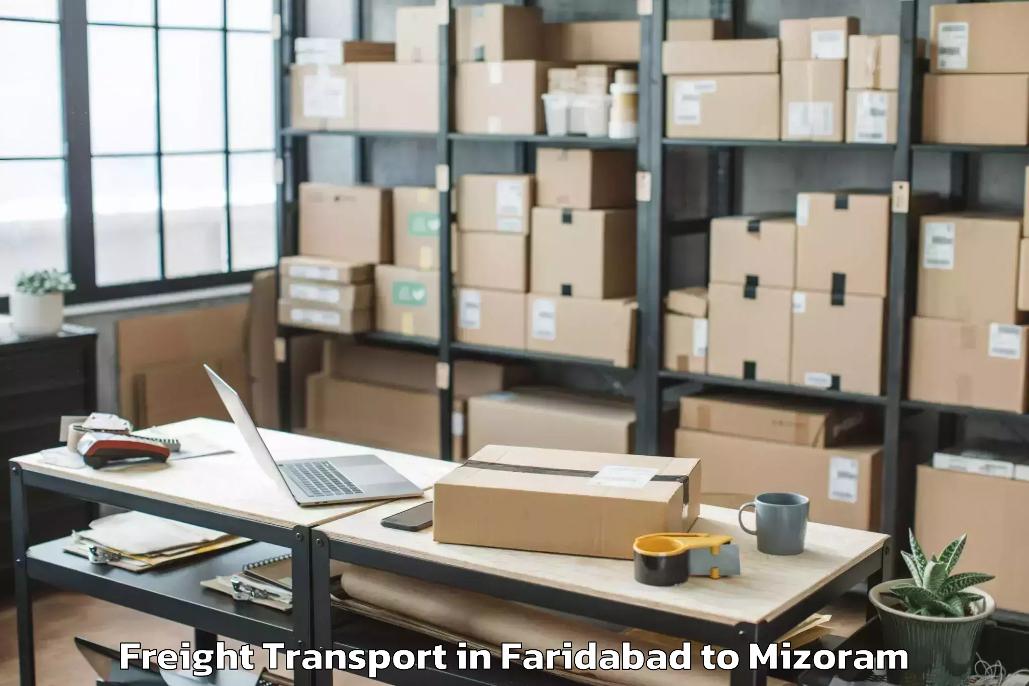 Book Faridabad to Saiha Freight Transport Online